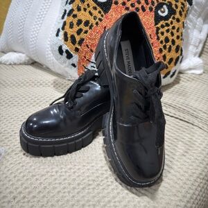 Steve Madden Black Platform Shoes loafers